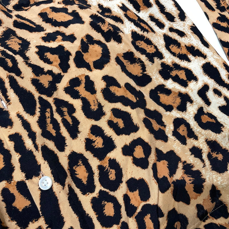 【中古品】【メンズ】 WACKOMARIA ワコマリア LEOPARD RAYON L/S SHIRT レオパード レーヨン ロングスリーブ シャツ 長袖 トップス 140-260824-yo-09-teih サイズ：L カラー：柄 万代Net店