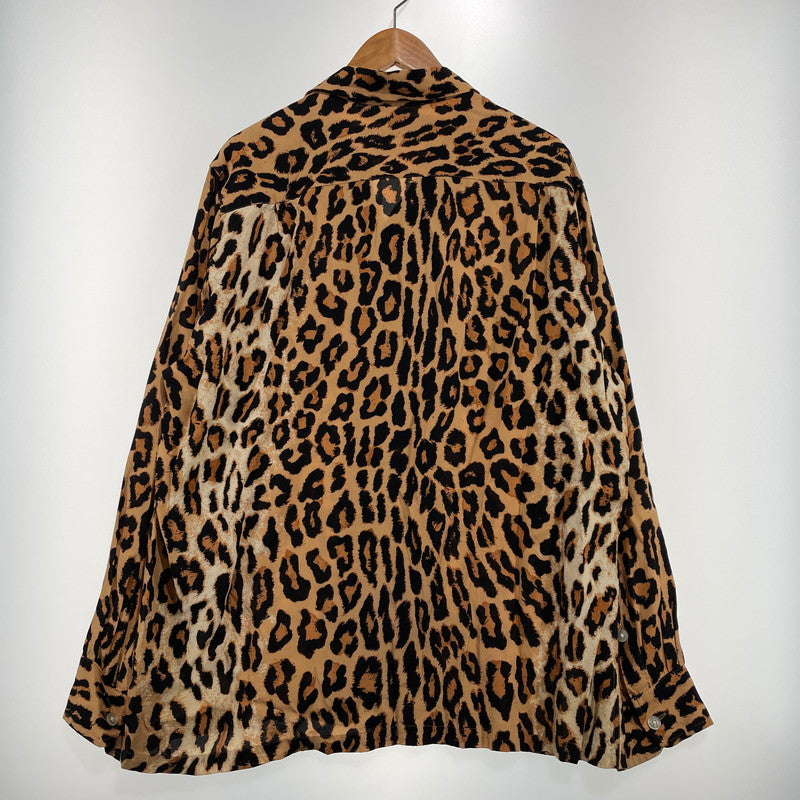 【中古品】【メンズ】 WACKOMARIA ワコマリア LEOPARD RAYON L/S SHIRT レオパード レーヨン ロングスリーブ シャツ 長袖 トップス 140-260824-yo-09-teih サイズ：L カラー：柄 万代Net店