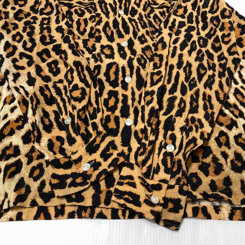 【中古品】【メンズ】 WACKOMARIA ワコマリア LEOPARD RAYON L/S SHIRT レオパード レーヨン ロングスリーブ シャツ 長袖 トップス 140-260824-yo-09-teih サイズ：L カラー：柄 万代Net店