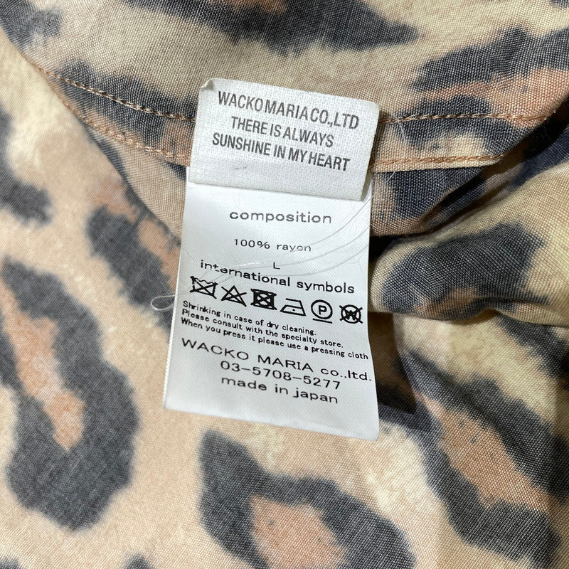 【中古品】【メンズ】 WACKOMARIA ワコマリア LEOPARD RAYON L/S SHIRT レオパード レーヨン ロングスリーブ シャツ 長袖 トップス 140-260824-yo-09-teih サイズ：L カラー：柄 万代Net店