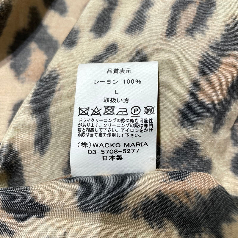 【中古品】【メンズ】 WACKOMARIA ワコマリア LEOPARD RAYON L/S SHIRT レオパード レーヨン ロングスリーブ シャツ 長袖 トップス 140-260824-yo-09-teih サイズ：L カラー：柄 万代Net店