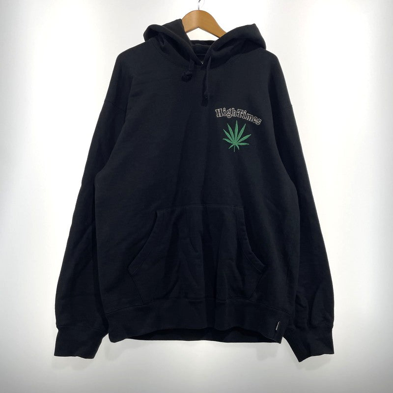 【中古品】【メンズ】 WACKMARIA ワコマリア × HIGH TIMES ハイタイムズ 別注コラボ HEAVY WEIGHT HOODIE ヘビーウェイト フーディ 長袖 トップス プルオーパーパーカー 140-260824-yo-08-teih サイズ：XL カラー：ブラック 万代Net店