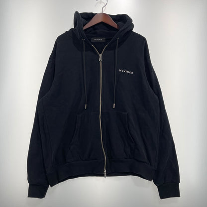 【中古品】【メンズ】 MLVINCE メルヴィンス CLASSIC LOGO ZIP UP HOODIE MV2022-11 クラシック ロゴ ジップアップ フーディ 長袖 トップス パーカー 141-260824-yo-07-teih サイズ：L カラー：ブラック 万代Net店