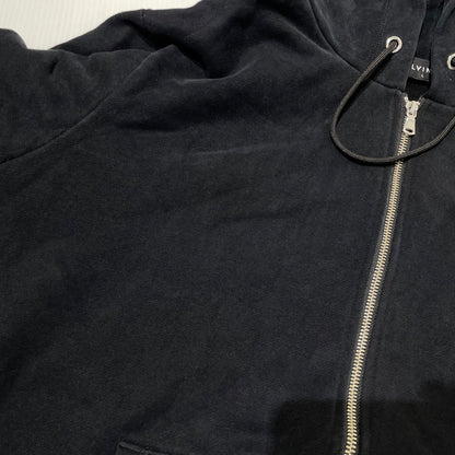 【中古品】【メンズ】 MLVINCE メルヴィンス CLASSIC LOGO ZIP UP HOODIE MV2022-11 クラシック ロゴ ジップアップ フーディ 長袖 トップス パーカー 141-260824-yo-07-teih サイズ：L カラー：ブラック 万代Net店