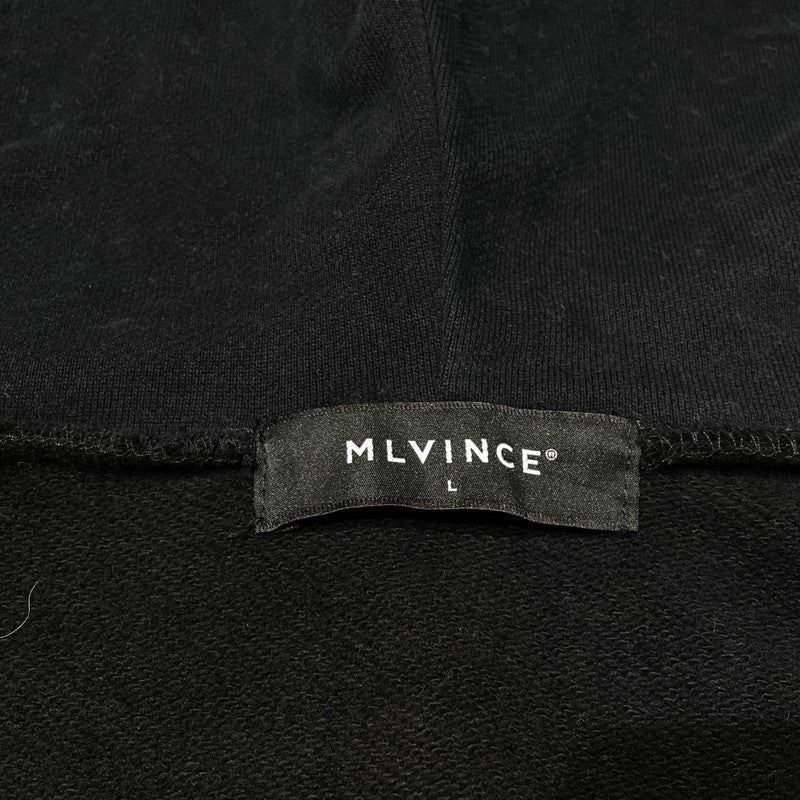 【中古品】【メンズ】 MLVINCE メルヴィンス CLASSIC LOGO ZIP UP HOODIE MV2022-11 クラシック ロゴ ジップアップ フーディ 長袖 トップス パーカー 141-260824-yo-07-teih サイズ：L カラー：ブラック 万代Net店