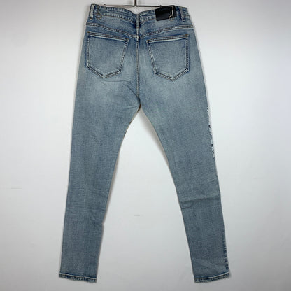 【中古品】【メンズ】 ANTHEM アンセム × A GOOD BAD INFLUENCE ア グッド バッド インフルエンス × OLI オリ 別注コラボ VENUS NATURE DENIM ヴィーナス ネイチャー デニム ボトムス ジーンズ 153-260825-sa-08-tei サイズ：L カラー：ブルー 万代Net店