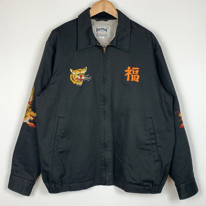 【中古品】【メンズ】 HOUSTON ヒューストン SAIGON VIET NAM JACKET サイゴン ベト ナム ジャケット アウター 145-260825-sa-04-tei サイズ：XL カラー：ブラック 万代Net店