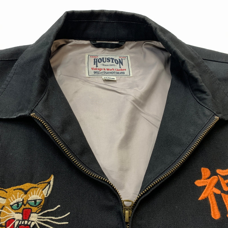 【中古品】【メンズ】 HOUSTON ヒューストン SAIGON VIET NAM JACKET サイゴン ベト ナム ジャケット アウター 145-260825-sa-04-tei サイズ：XL カラー：ブラック 万代Net店