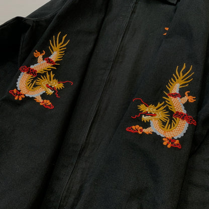 【中古品】【メンズ】 HOUSTON ヒューストン SAIGON VIET NAM JACKET サイゴン ベト ナム ジャケット アウター 145-260825-sa-04-tei サイズ：XL カラー：ブラック 万代Net店