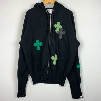 【中古品】【メンズ】 perfect ribs パーフェクト リブス × Y.A.R.N. ヤーン 別注コラボ BASIC ZIP FOODIE PR612035 ベーシック ジップ フーディー 長袖 トップス フルジップパーカー 142-260825-sa-05-tei サイズ：XL カラー：ブラック 万代Net店