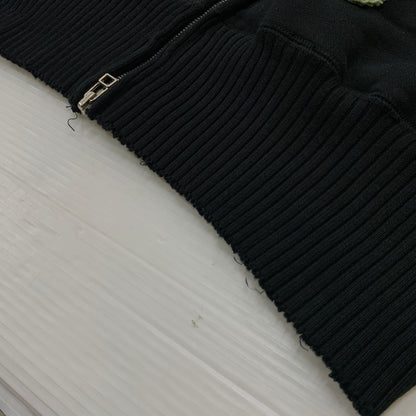 【中古品】【メンズ】 perfect ribs パーフェクト リブス × Y.A.R.N. ヤーン 別注コラボ BASIC ZIP FOODIE PR612035 ベーシック ジップ フーディー 長袖 トップス フルジップパーカー 142-260825-sa-05-tei サイズ：XL カラー：ブラック 万代Net店