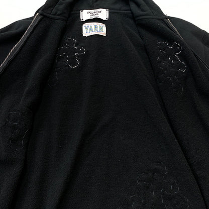 【中古品】【メンズ】 perfect ribs パーフェクト リブス × Y.A.R.N. ヤーン 別注コラボ BASIC ZIP FOODIE PR612035 ベーシック ジップ フーディー 長袖 トップス フルジップパーカー 142-260825-sa-05-tei サイズ：XL カラー：ブラック 万代Net店