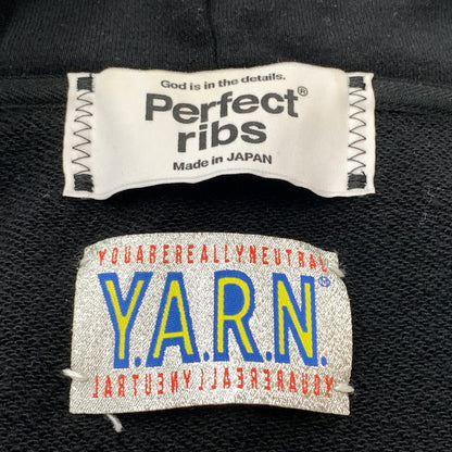 【中古品】【メンズ】 perfect ribs パーフェクト リブス × Y.A.R.N. ヤーン 別注コラボ BASIC ZIP FOODIE PR612035 ベーシック ジップ フーディー 長袖 トップス フルジップパーカー 142-260825-sa-05-tei サイズ：XL カラー：ブラック 万代Net店