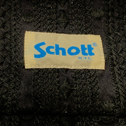 【中古品】【メンズ】 SCHOTT ショット EMBROIDERY SHIRT エンブロイダリー シャツ 半袖 トップス 145-260825-sa-06-tei サイズ：L カラー：ブラック 万代Net店