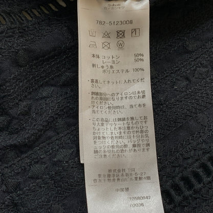 【中古品】【メンズ】 SCHOTT ショット EMBROIDERY SHIRT エンブロイダリー シャツ 半袖 トップス 145-260825-sa-06-tei サイズ：L カラー：ブラック 万代Net店