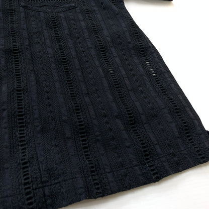 【中古品】【メンズ】 SCHOTT ショット EMBROIDERY SHIRT エンブロイダリー シャツ 半袖 トップス 145-260825-sa-06-tei サイズ：L カラー：ブラック 万代Net店