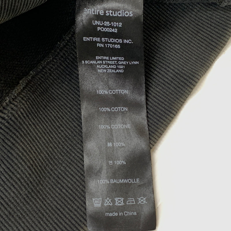 【中古品】【メンズ】 ENTIRE STUDIOS エンタイア スタジオ AW HEAVY HOOD WASHED BLACK UNU-25-1012 秋冬 ヘビー フード ウォッシュド ブラック 長袖 トップス プルーオーバー パーカー 141-260825-sa-16-tei サイズ：M カラー：ブラック 万代Net店