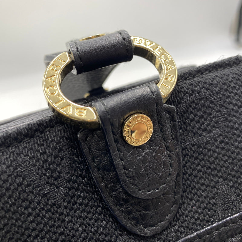 【中古品】【メンズ】 BVLGARI ブルガリ LOGO MANIA TOTE BAG ロゴ マニア トート バッグ カバン 180-260829-sa-15-tei カラー：ブラック 万代Net店