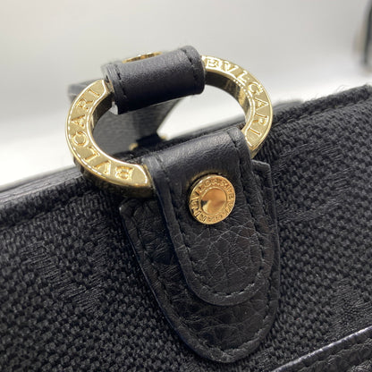 【中古品】【メンズ】 BVLGARI ブルガリ LOGO MANIA TOTE BAG ロゴ マニア トート バッグ カバン 180-260829-sa-15-tei カラー：ブラック 万代Net店