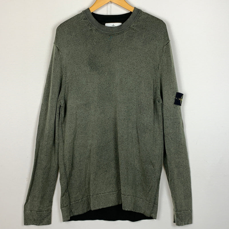 【中古品】【メンズ】 STONE ISLAND ストーン アイランド CREWNECK SWEATER クルーネック セーター 長袖 トップス トレーナー 141-260826-sa-15-tei サイズ：XXL カラー：グリーン 万代Net店