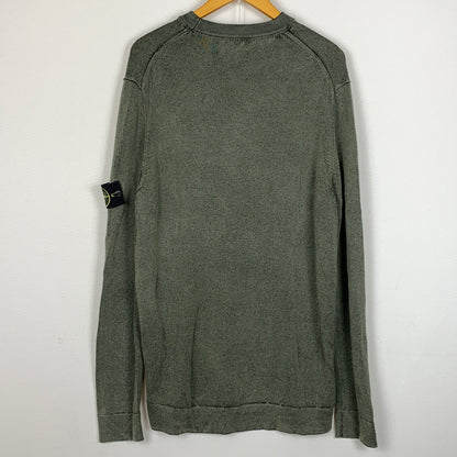 【中古品】【メンズ】 STONE ISLAND ストーン アイランド CREWNECK SWEATER クルーネック セーター 長袖 トップス トレーナー 141-260826-sa-15-tei サイズ：XXL カラー：グリーン 万代Net店