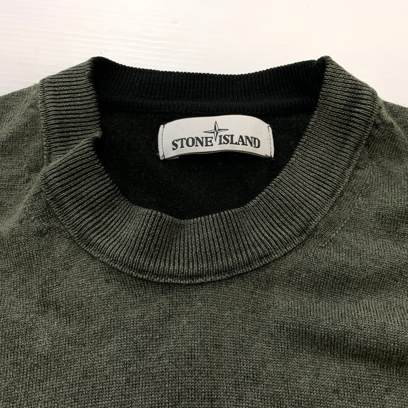 【中古品】【メンズ】 STONE ISLAND ストーン アイランド CREWNECK SWEATER クルーネック セーター 長袖 トップス トレーナー 141-260826-sa-15-tei サイズ：XXL カラー：グリーン 万代Net店