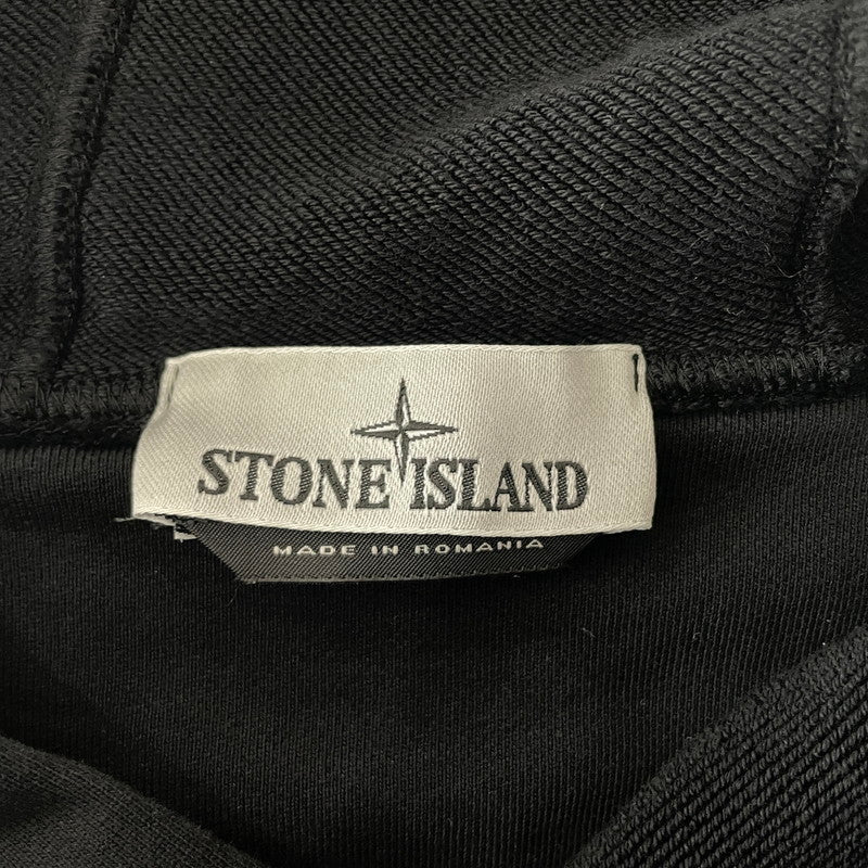 【中古品】【メンズ】 STONE ISLAND ストーンアイランド LOGO PATCH SWEAT HOODIE 101564151 ロゴ パッチ スウェット フーディ トップス プルオーバーパーカー 141-260826-ko-12-teih サイズ：L カラー：ブラック 万代Net店