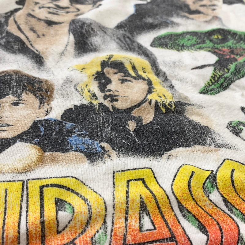 【現状渡し品】【メンズ】 UNKNOWN 00S JURASSIC PARK TEE 2000年 ジュラシック パーク Tシャツ 半袖 トップス 145-260826-sa-09-tei サイズ：L カラー：ホワイト 万代Net店