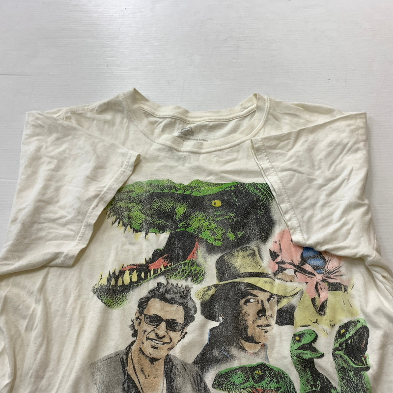 【現状渡し品】【メンズ】 UNKNOWN 00S JURASSIC PARK TEE 2000年 ジュラシック パーク Tシャツ 半袖 トップス 145-260826-sa-09-tei サイズ：L カラー：ホワイト 万代Net店