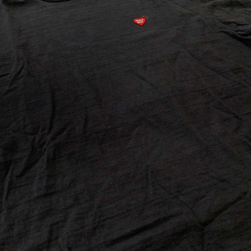 【中古品】【メンズ】 HUMAN MADE ヒューマン メイド STORE EXCLUSIVE HEART BADGE T-SHIRT ストア エクスクルーシブ ハート バッジ Tシャツ 半袖 トップス 142-260826-sa-08-tei サイズ：2XL カラー：ブラック 万代Net店