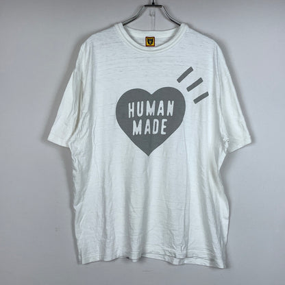 【中古品】【メンズ】 HUMAN MADE ヒューマン メイド SAPPORO STORE EXCLUSIVE HEART TEE サッポロ ストア エクスクルーシブ ハート Tシャツ 半袖 トップス 142-260826-sa-07-tei サイズ：3XL カラー：ホワイト 万代Net店