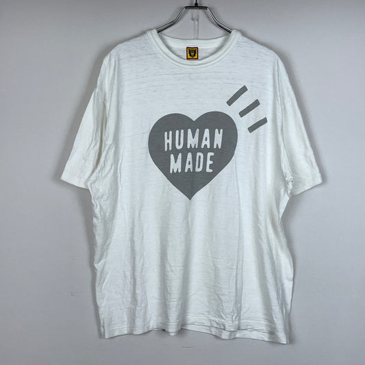 【中古品】【メンズ】 HUMAN MADE ヒューマン メイド SAPPORO STORE EXCLUSIVE HEART TEE サッポロ ストア エクスクルーシブ ハート Tシャツ 半袖 トップス 142-260826-sa-07-tei サイズ：3XL カラー：ホワイト 万代Net店