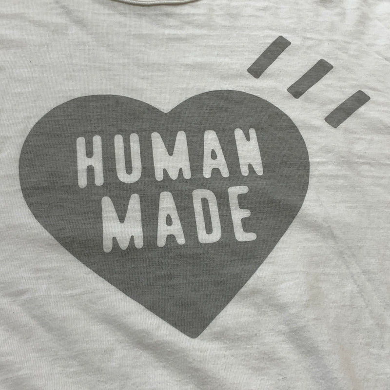 【中古品】【メンズ】 HUMAN MADE ヒューマン メイド SAPPORO STORE EXCLUSIVE HEART TEE サッポロ ストア エクスクルーシブ ハート Tシャツ 半袖 トップス 142-260826-sa-07-tei サイズ：3XL カラー：ホワイト 万代Net店