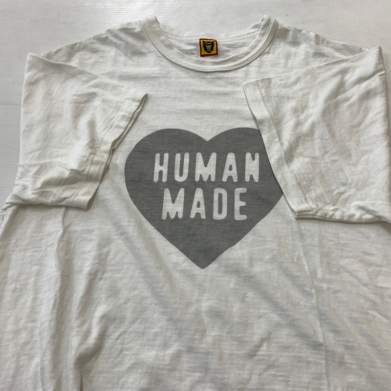 【中古品】【メンズ】 HUMAN MADE ヒューマン メイド SAPPORO STORE EXCLUSIVE HEART TEE サッポロ ストア エクスクルーシブ ハート Tシャツ 半袖 トップス 142-260826-sa-07-tei サイズ：3XL カラー：ホワイト 万代Net店