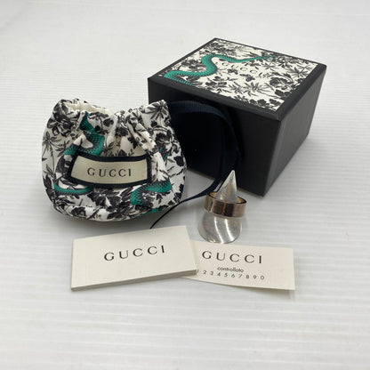 【中古品】【メンズ】 GUCCI グッチ LOGO RING MADE IN ITALY SILVER295 0309J8055 ロゴ リング 指輪 イタリア製 182-260829-ss-05-teih カラー：シルバー 万代Net店