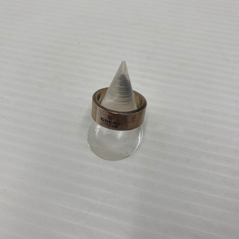 【中古品】【メンズ】 GUCCI グッチ LOGO RING MADE IN ITALY SILVER295 0309J8055 ロゴ リング 指輪 イタリア製 182-260829-ss-05-teih カラー：シルバー 万代Net店