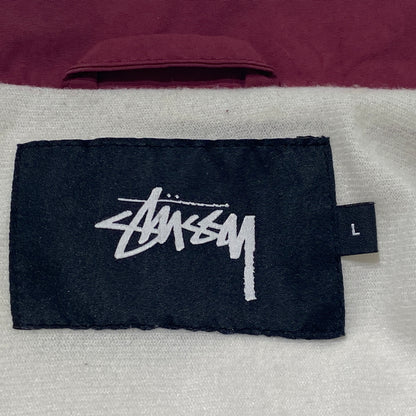 【現状渡し品】【メンズ】 STUSSY ステューシー NYLON COACH JACKET ナイロン コーチ ジャケット アウター 142-260824-sa-08-tei サイズ：L カラー：ボルドー 万代Net店