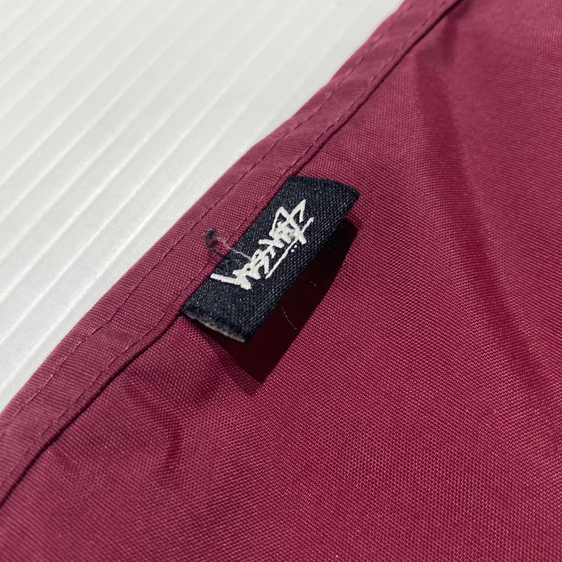 【現状渡し品】【メンズ】 STUSSY ステューシー NYLON COACH JACKET ナイロン コーチ ジャケット アウター 142-260824-sa-08-tei サイズ：L カラー：ボルドー 万代Net店