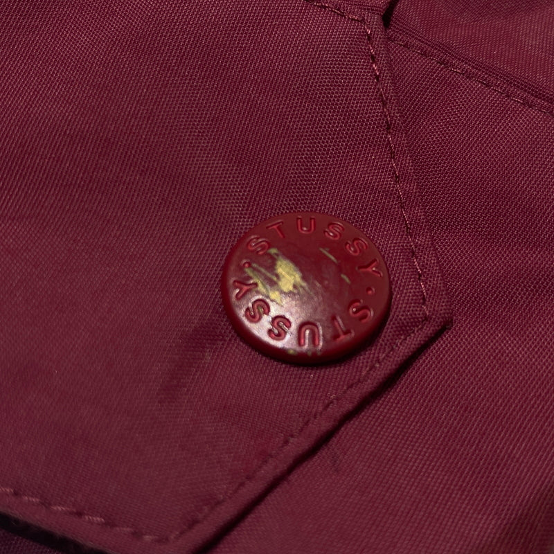 【現状渡し品】【メンズ】 STUSSY ステューシー NYLON COACH JACKET ナイロン コーチ ジャケット アウター 142-260824-sa-08-tei サイズ：L カラー：ボルドー 万代Net店