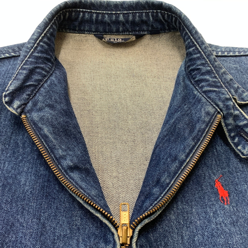 【中古品】【メンズ】 POLO RALPH LAUREN ポロ ラルフ ローレン 80’s VINTAGE DENIM ZIP JACKET 80年代 ヴィンテージ デニム ジップ ジャケット アウター 147-260825-sa-01-tei サイズ：S カラー：インディゴ 万代Net店