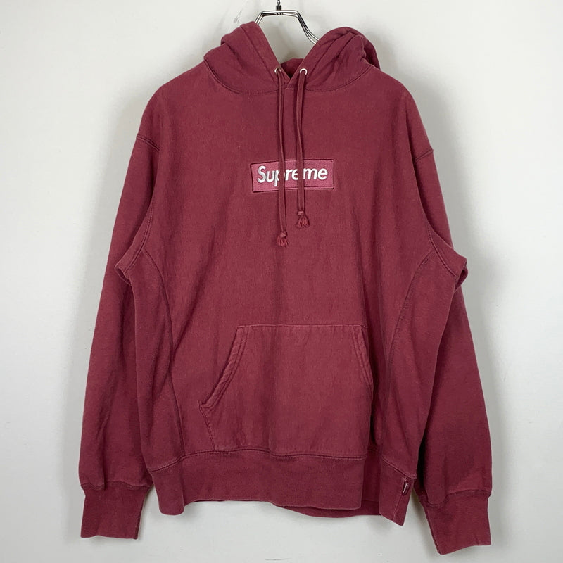 【中古品】【メンズ】 SUPREME シュプリーム BOX LOGO HOODED SWEATSHIRT ”PLUM” ボックス ロゴ フーディ スウェット シャツ プラム 長袖 トップス プルーオーバー パーカー 149-260825-sa-15-tei サイズ：S カラー：レッド系 万代Net店