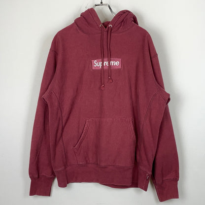 【中古品】【メンズ】 SUPREME シュプリーム BOX LOGO HOODED SWEATSHIRT ”PLUM” ボックス ロゴ フーディ スウェット シャツ プラム 長袖 トップス プルーオーバー パーカー 149-260825-sa-15-tei サイズ：S カラー：レッド系 万代Net店