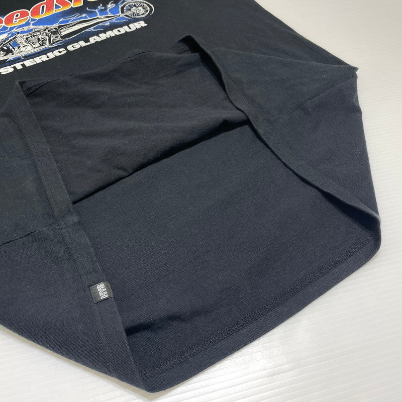 【中古品】【メンズ】 HYSTERIC GLAMOUR ヒステリックグラマー SPEEDSTER HEAVY METAL T-SHIRT 02263CT06 スピードスター ヘビーメタル Tシャツ 半袖 トップス 140-260826-ko-08-teih サイズ：L カラー：ブラック 万代Net店