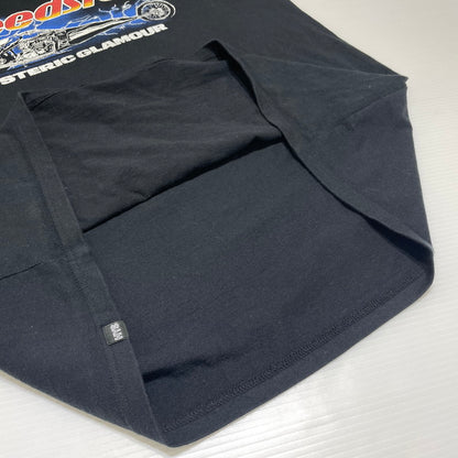【中古品】【メンズ】 HYSTERIC GLAMOUR ヒステリックグラマー SPEEDSTER HEAVY METAL T-SHIRT 02263CT06 スピードスター ヘビーメタル Tシャツ 半袖 トップス 140-260826-ko-08-teih サイズ：L カラー：ブラック 万代Net店