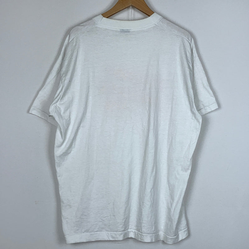 【現状渡し品】【メンズ】 FRUIT OF THE LOOM フルーツ オブ ザ ルーム 90’s NEWPORT PLEASURE T-SHIRT 90年代 ニューポート プレジャー Tシャツ 半袖 トップス 145-260826-sa-12-tei サイズ：XL カラー：ホワイト 万代Net店