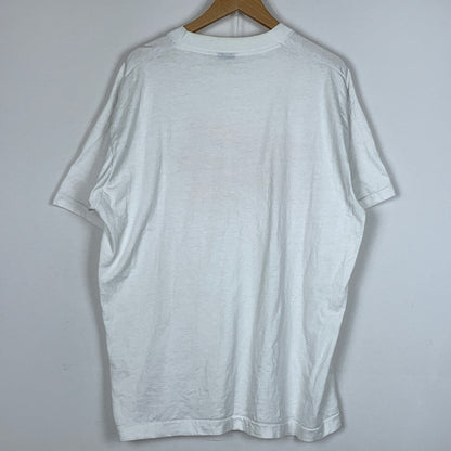 【現状渡し品】【メンズ】 FRUIT OF THE LOOM フルーツ オブ ザ ルーム 90’s NEWPORT PLEASURE T-SHIRT 90年代 ニューポート プレジャー Tシャツ 半袖 トップス 145-260826-sa-12-tei サイズ：XL カラー：ホワイト 万代Net店