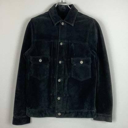 【中古品】【メンズ】 STUSSY ステューシー SUEDE COW LEATHER TRACKER JACKET スエード カウレザー トラッカー ジャケット アウター 142-260826-sa-01-tei サイズ：L カラー：ブラック 万代Net店