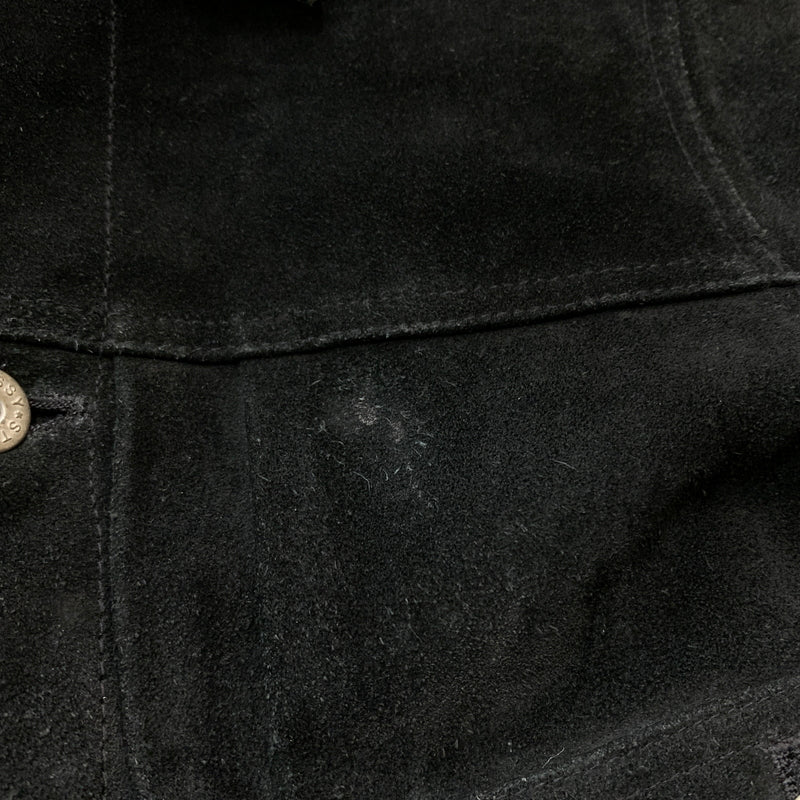 【中古品】【メンズ】 STUSSY ステューシー SUEDE COW LEATHER TRACKER JACKET スエード カウレザー トラッカー ジャケット アウター 142-260826-sa-01-tei サイズ：L カラー：ブラック 万代Net店