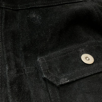 【中古品】【メンズ】 STUSSY ステューシー SUEDE COW LEATHER TRACKER JACKET スエード カウレザー トラッカー ジャケット アウター 142-260826-sa-01-tei サイズ：L カラー：ブラック 万代Net店
