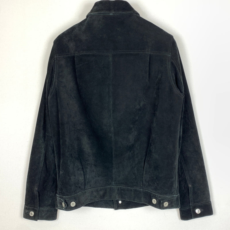 【中古品】【メンズ】 STUSSY ステューシー SUEDE COW LEATHER TRACKER JACKET スエード カウレザー トラッカー ジャケット アウター 142-260826-sa-01-tei サイズ：L カラー：ブラック 万代Net店